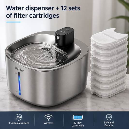 Smart Stainless Steel Pet Fountain 4L