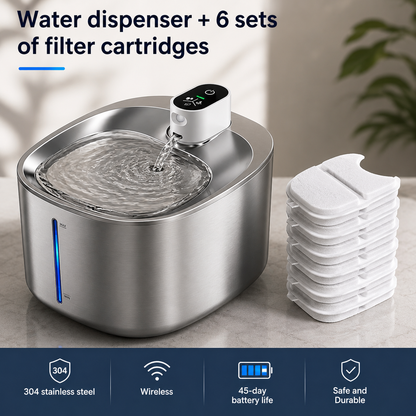 Smart Stainless Steel Pet Fountain 4L