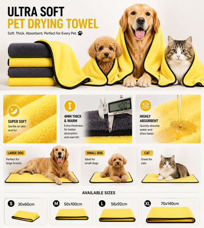 Super-Absorbent Microfiber Pet Towel